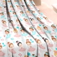 thumbnail image 3 of Ballet Princess Pattern Blanket,Comfortable Soft Lamb Wool Throw Blanket,All Season,Warm Lightweight Blankets for Sofa Bed Couch Living Room Chair,40"x50", 3 of 4