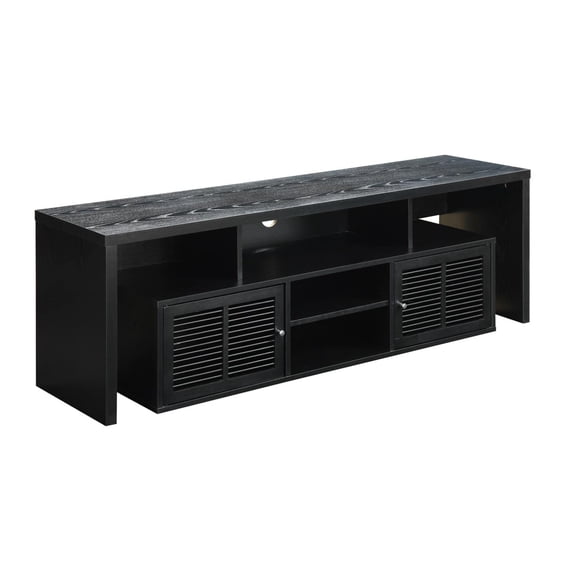 Pemberly Row Transitional Wood TV Stand for TVs up to 59" in Black