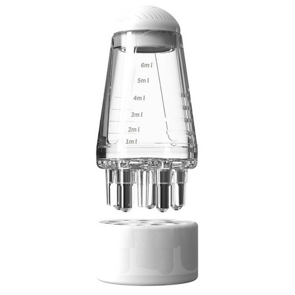 1 Pc Hair Oil Applicator Massage Bottle,Portable Ball Root Hair Comb,Practical Scalp Applicator Comb,Scalp Massager for Hair Growth,Scalp Hair Roots Nourishment Treatment Dispenser（White）