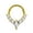 4# Gold, variant on PULABO Titanium Hinged Nose Hoop Ring with Cubic Zirconia Unisex