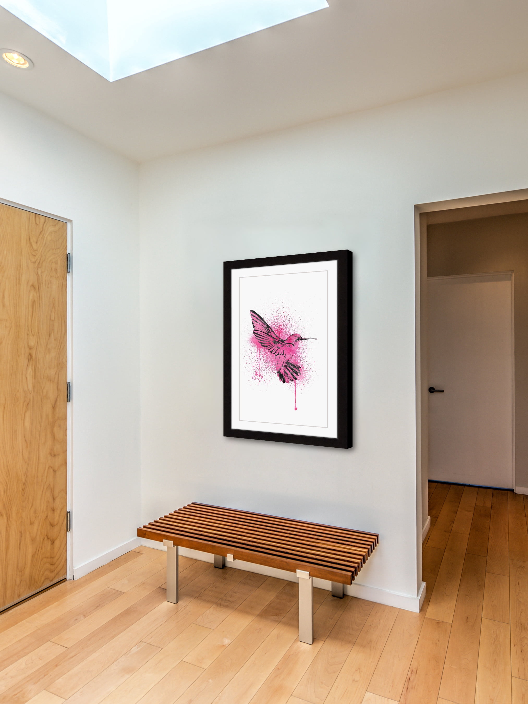 "Hummingbird Pink" Framed Painting Print