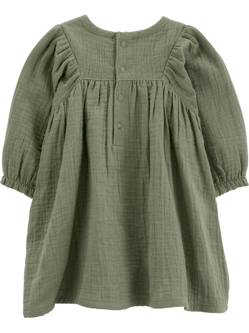 baby girl olive green dress Georgina Girls Dress - Olive Green