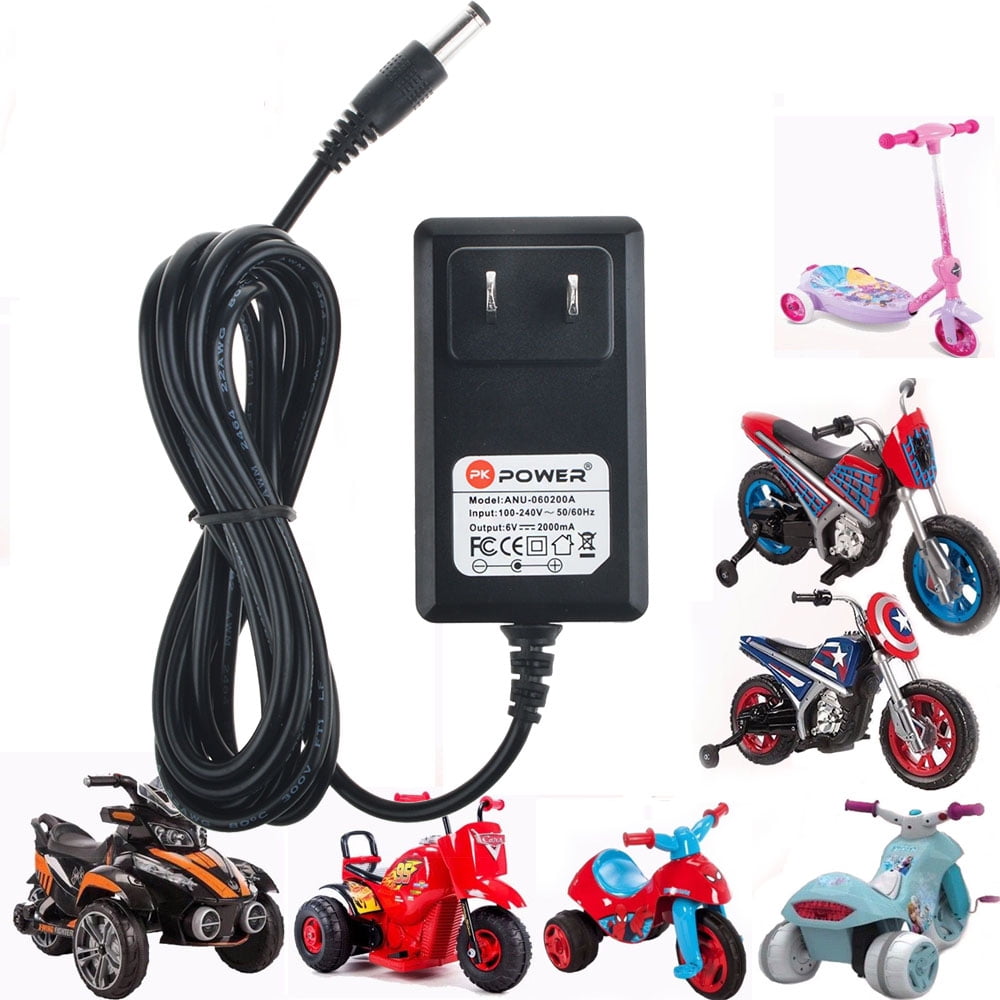 Power Cord Charger for 6V Hello Kitty  Ride On Battery Car     AC Adapter 