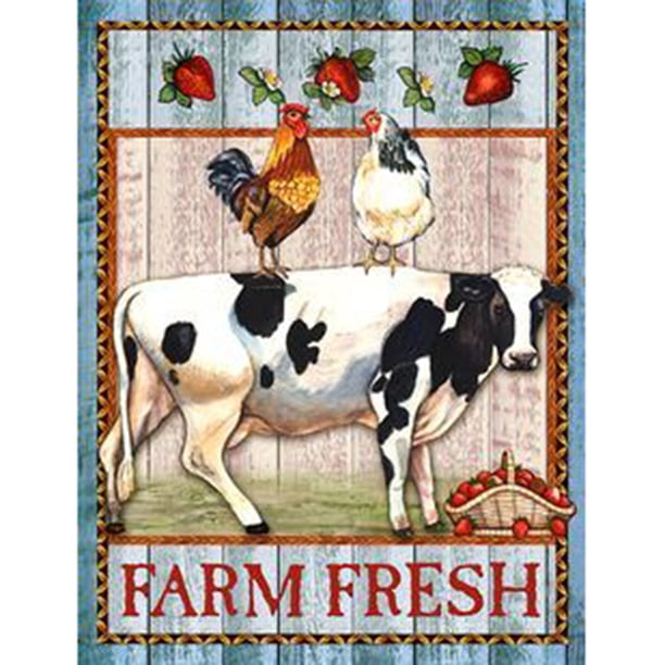 Pintura de diamante (DE8053) 5D DIY Square Cow Animal para la decoración del arte del hogar 40x50cm FLhrweasw Nuevo