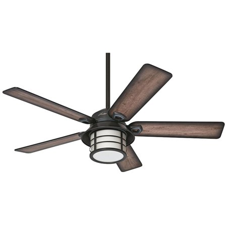 Hunter 59135 Key Biscayne 54 in. Weathered Zinc Burnished Grey Pine Outdoor Ceiling Fan