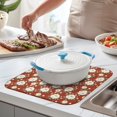 thumbnail image 2 of Pioneer Flower Floral Print Pattern Kitchen Dish Drying Mat 1 Pack, Ultra Absorbent Microfiber Drainer Mat, 16"x18", 2 of 6