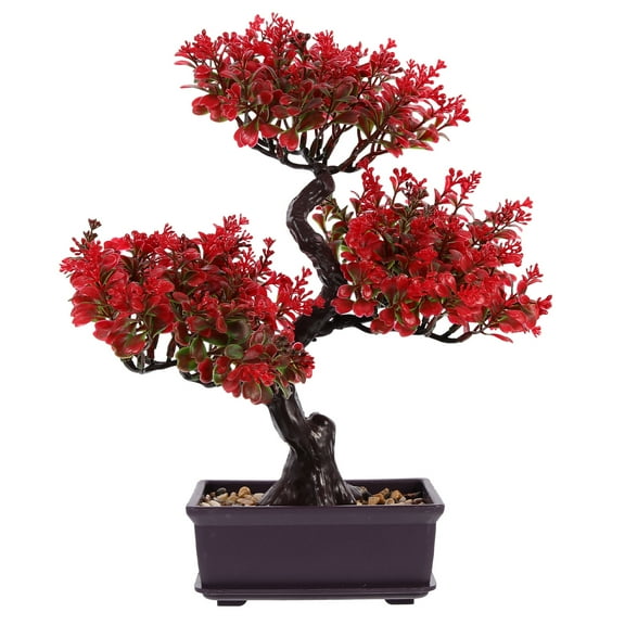 TUIBELYN Artificial Bonsai Tree with Decorative Pot, Realistic Indoor Outdoor Faux Plant for Home Office Desk Decor
