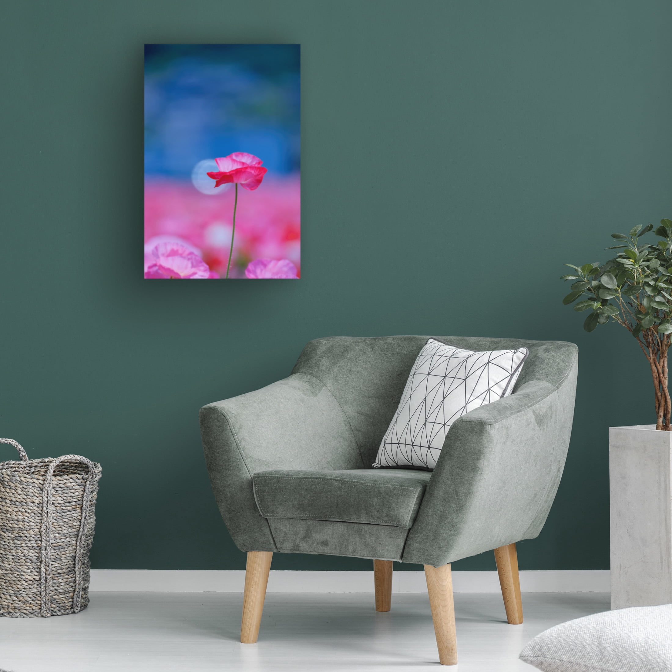 Trademark Fine Art Chisho Nakada  Pink Floral Canvas Wall Art