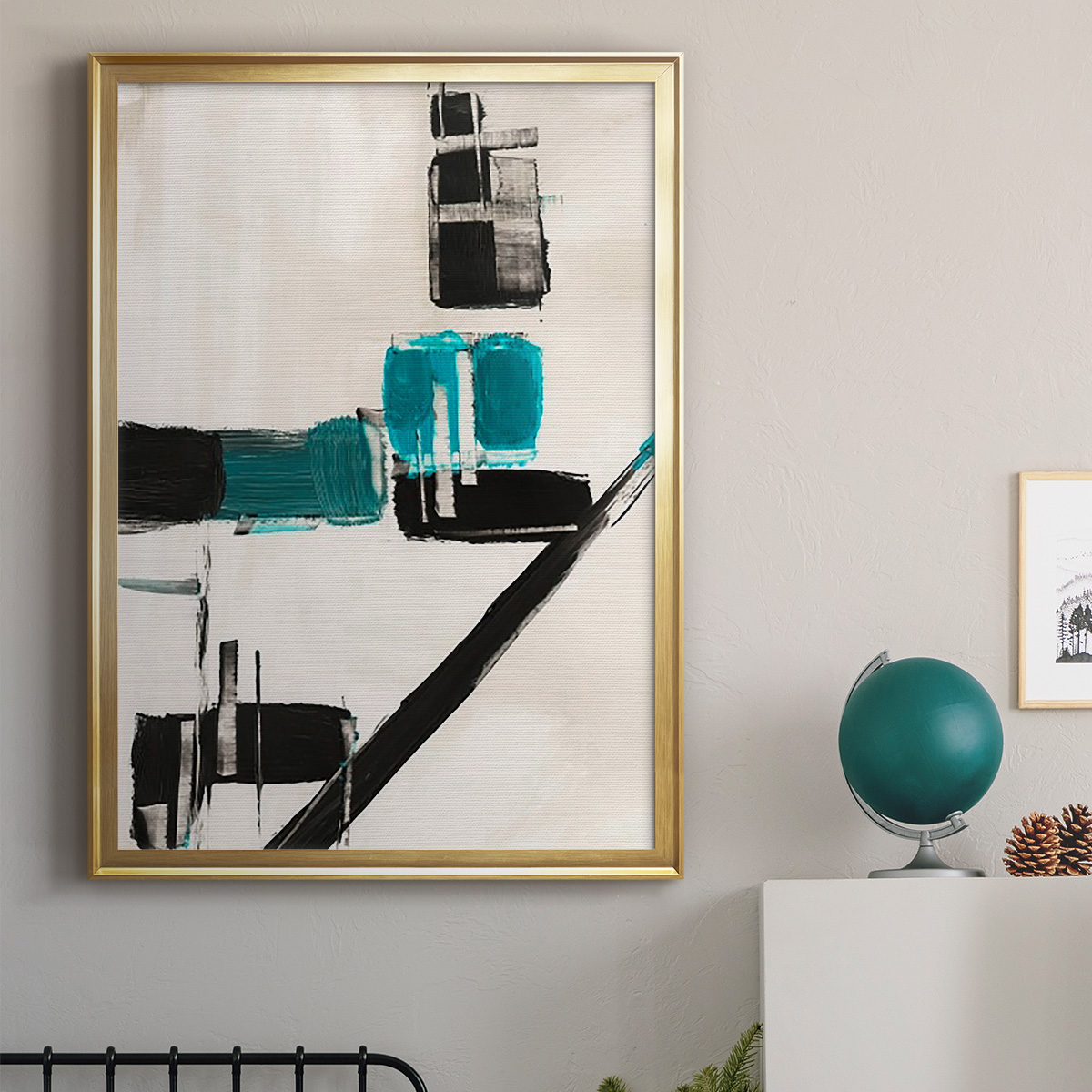 Geometry Notes I Premium Framed Print, in Gold, Black, or Silver - Ready to Hang
