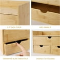 thumbnail image 6 of Bamboo Desk Organizer With Drawers Countertop Drawers 3 Drawers Counter Storage Box Corner Desk Organizer for Home Office No Assembly Required, 6 of 7