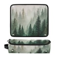 thumbnail image 3 of Curling Iron Storage Bag Hair Tools Travel Bag Heat Resistant and Portable Beautiful Green Forest, 3 of 8