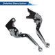 thumbnail image 5 of Palancas de freno y embrague ajustables para Yamaha YZF R1 99-01, aleación de aluminio, color negro y titanio, 5 of 6