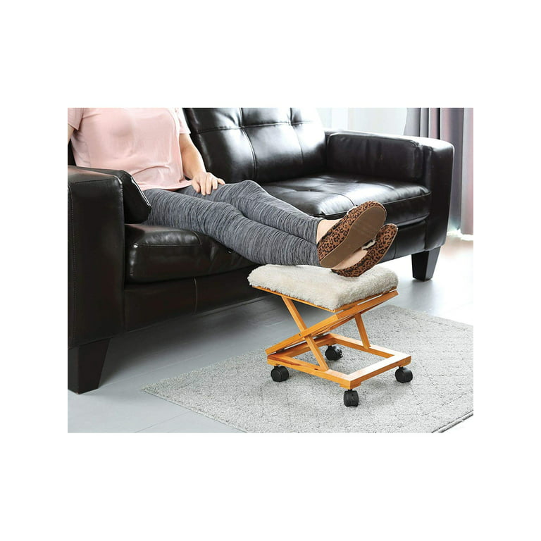 Grey Foot Stool, Small Portable Foot Stool Rest with Handle