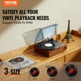 thumbnail image 2 of VEVOR Tourne-Disque Bluetooth à 3 Vitesses avec Courroie, Haut-Parleurs 10 W, 2 of 9