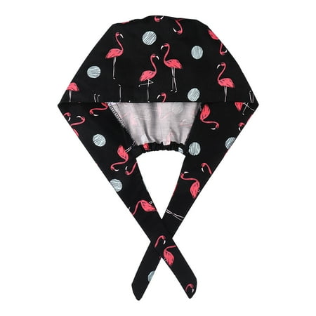 

TENDYCOCO Flamingo Pattern Hat Practical Operating Room Hat Cotton Dust-proof Doctor Nurse Working for Adults