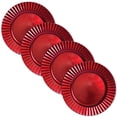 thumbnail image 1 of Circleware 4 Pièces Ondulé Bord Plastique Plaque de Chargeur, Rouge, 13 Pouces, 1 of 2