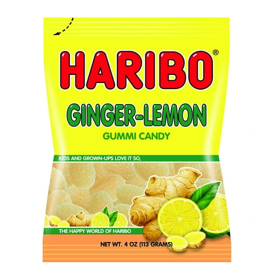 Haribo Ginger Lemon, 5 oz, 12 Count