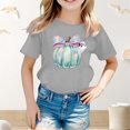 thumbnail image 2 of CONZONE Halloween Big Boys Tshirts Short Sleeve Pumpkin Graphic Tees for Boys Crew Neck Spooky Season Casual Tops, 2 of 4