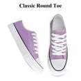 thumbnail image 6 of Women Lace Up Canvas Walking Tennis Sneakers, Low Top Casual Comfort Flat Shoes，Purple, 6 of 7