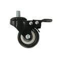 thumbnail image 1 of FixtureDisplays® 2 Inch 88 lbs Capacity PU Stem Wheel M8X15 Stem 360 Degree Rotation Swivel Furniture Caster Black Stem Wheel Locking Castor 88 lbs Load Capacity Each Stem Wheel 400850-4PK, 1 of 7