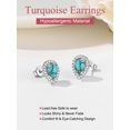 thumbnail image 6 of FOCALOOK Turquoise Pear Cut Stud Earrings for Women 925 Sterling Silver Cubic Zirconia Small Tiny Earrings Daughter Girlfriend Mothers Day Birthday Jewelry Gifts, 6 of 8