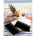 thumbnail image 3 of Pack of 2 Outdoor Pillow Covers, Geometric Modern Art Yellow Stripes White Black Waterproof Square Throw Pillowcase Cushion Decorative Pillow Covers for Couch Patio Tent, 18x18 in, 3 of 6