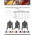 thumbnail image 2 of MixMatchy Women's Tight Fit Lightweight Solid/Stripe Long Sleeves Turtle Neck Top, 2 of 5
