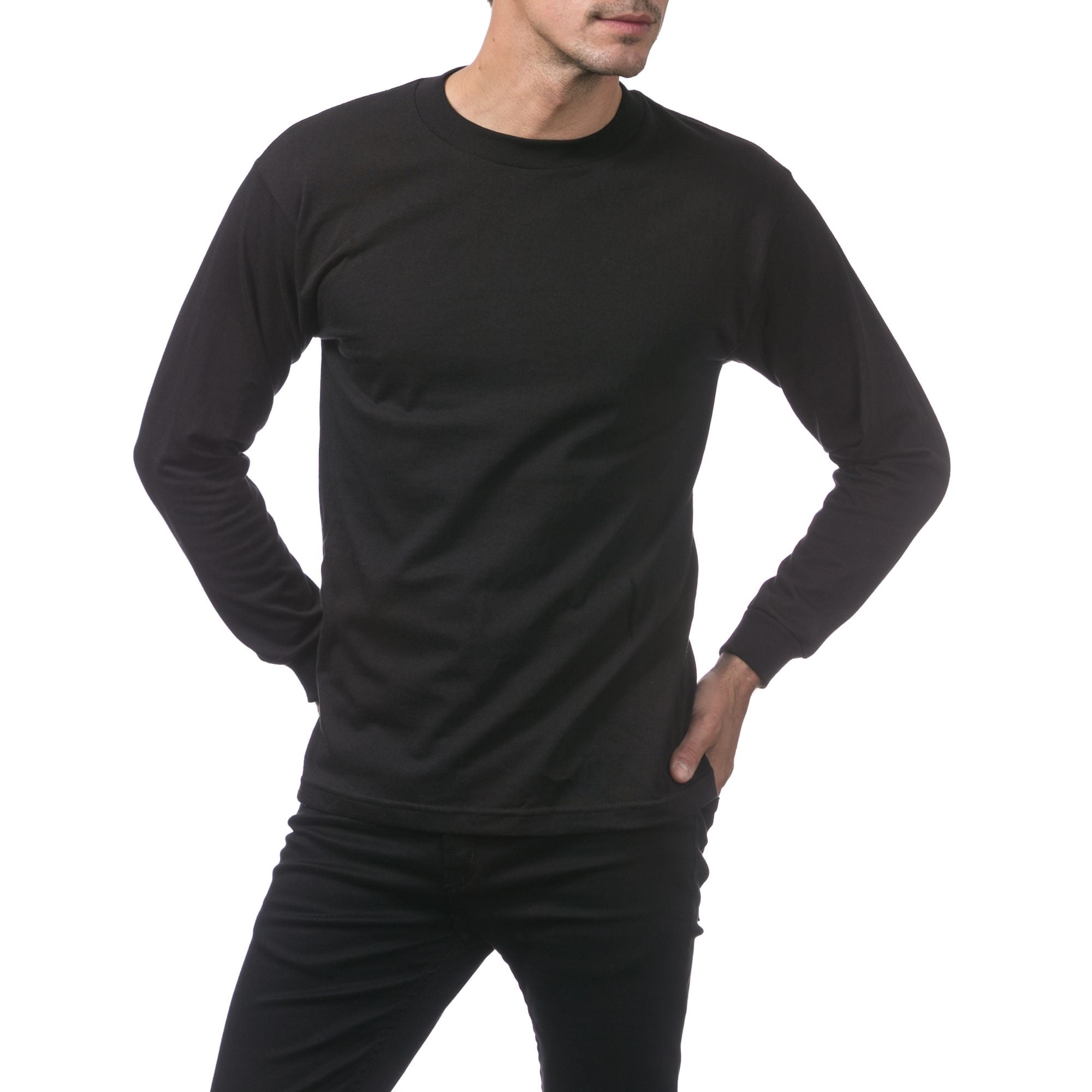 Pro Club Men's Comfort Cotton Long Sleeve T-Shirt - Walmart.com
