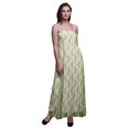 thumbnail image 1 of Bimba Robe Longue Maxi à Corsage Smocké pour Femmes, Imprimé d'Oiseau Pêcheur King - Moyen, 1 of 7