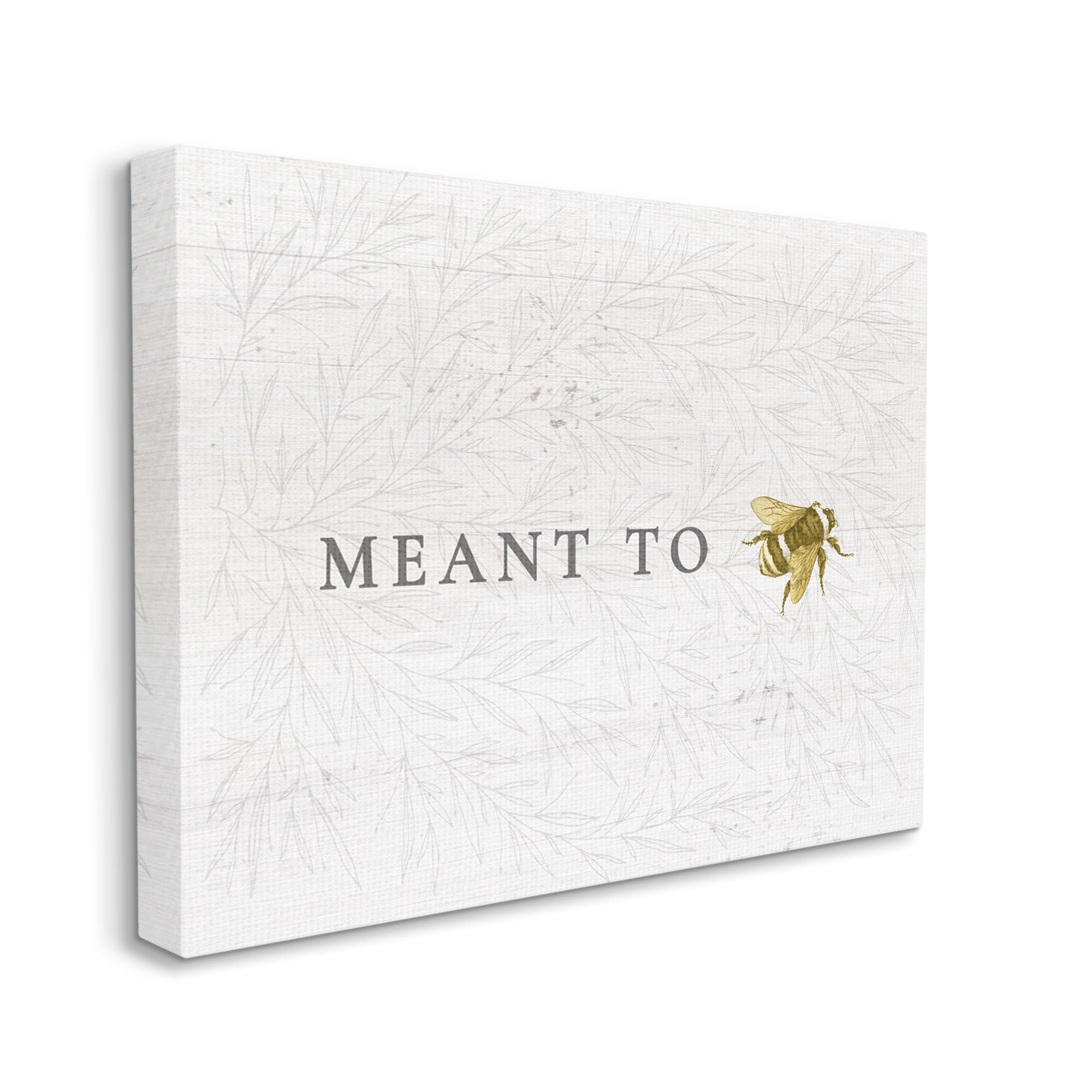 Stupell Industries Meant to Be Charming Phrase Honey Bee Pun, 20 x 16,Design by Daphne Polselli