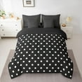 thumbnail image 2 of Manfei Polka Dots Twin Bedding Sets 7-Piece for Teens Adults,Minimalist Geometric Bedding Comforter Set Microfiber,Vintage Aesthetic Breathable Sheet Sets,Breathable Home Decor,Reversible, 2 of 8