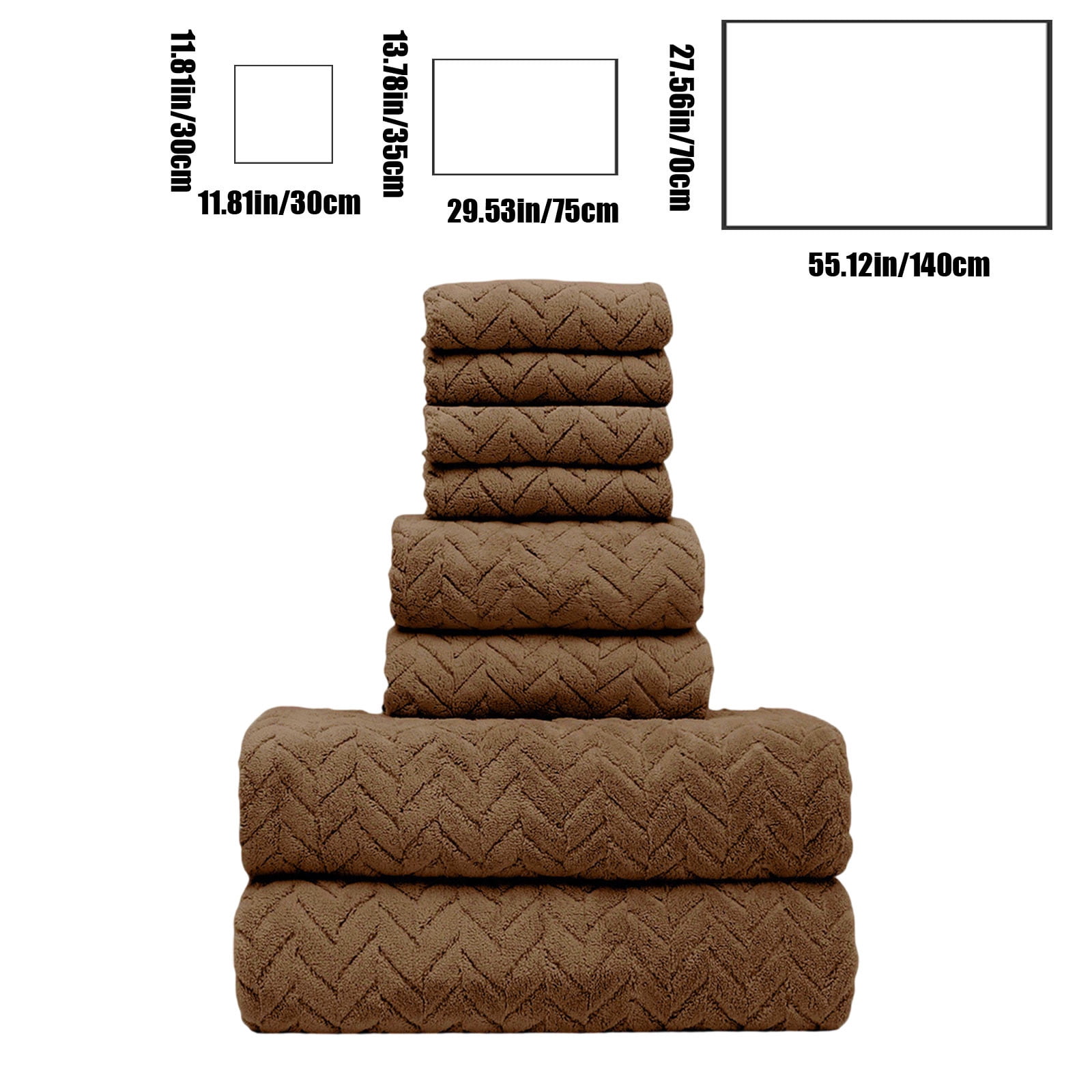 Specollect Clearance 8Pcs Premium Cotton Bath Towel Set - 100% Pure Cotton - 8 Velvet Towels - Ideal for Everyday use - Ultra Soft & Highly Absorbent