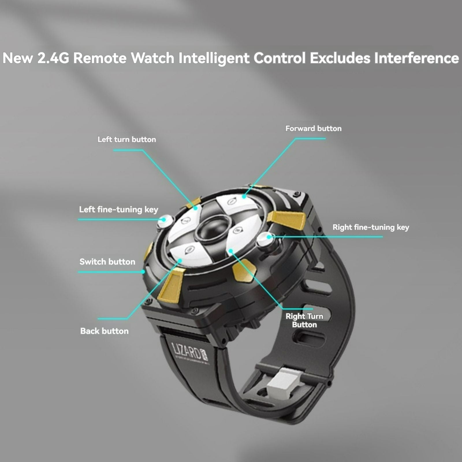 NWJ New Mini Wall Climbing Watch RC Car - Rechargeable Remote Control Stunt Car with Light and Sound