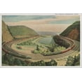 thumbnail image 2 of Art.com Altoona, Pennsylvania, The Famous Horseshoe Curve Stretched Canvas Print Wall Art by Lantern Press, 18" x 12", 2 of 4