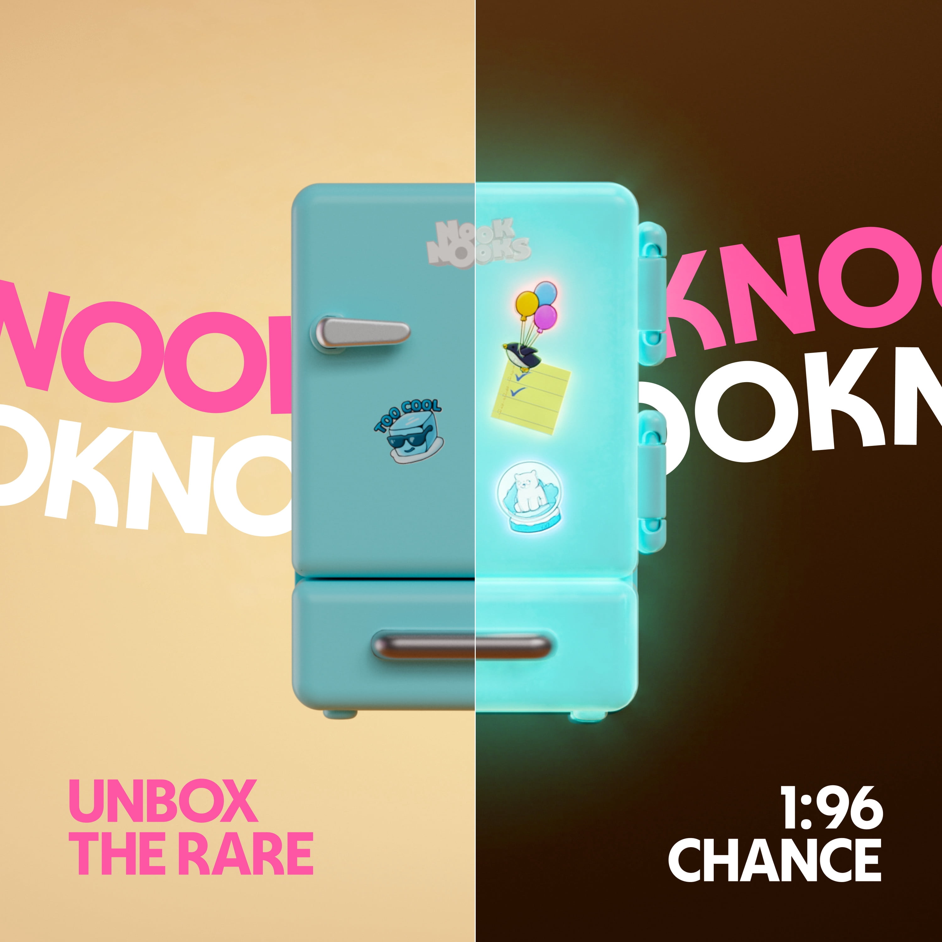 Starbox Nook Nooks Series 1 Blind Box Collectible by Starbox - Mini Collectible Animal Figurines with Themed Scenes and Surprise Accessories, Toy for Ages 3+.
