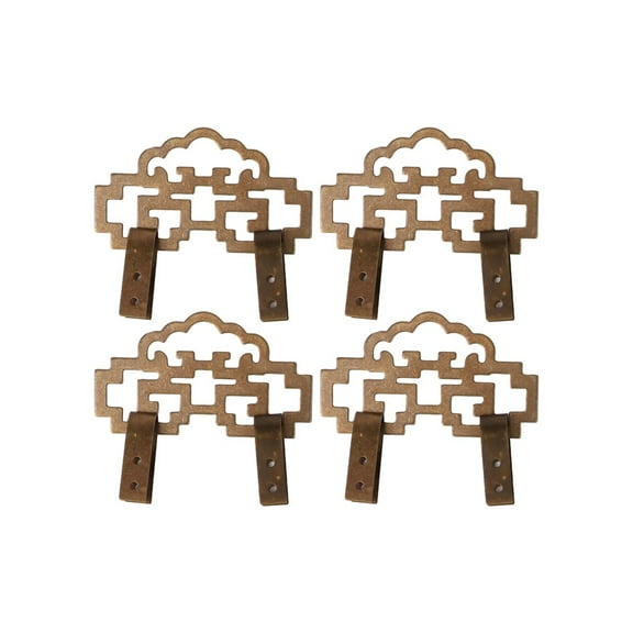 4Pcs Brass Decorative Frame Hanging Picture Painting Mirror Frame Hooks Hangers