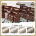 thumbnail image 5 of Timeles Waterproof Velvet Recliner Console Seat Covers without Backrest (Taupe, Console Cover Only), 5 of 5