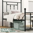 thumbnail image 6 of Costway Twin Size Metal Bed Frame with Headboard Under-bed Storage Mattress Foundation, 6 of 10
