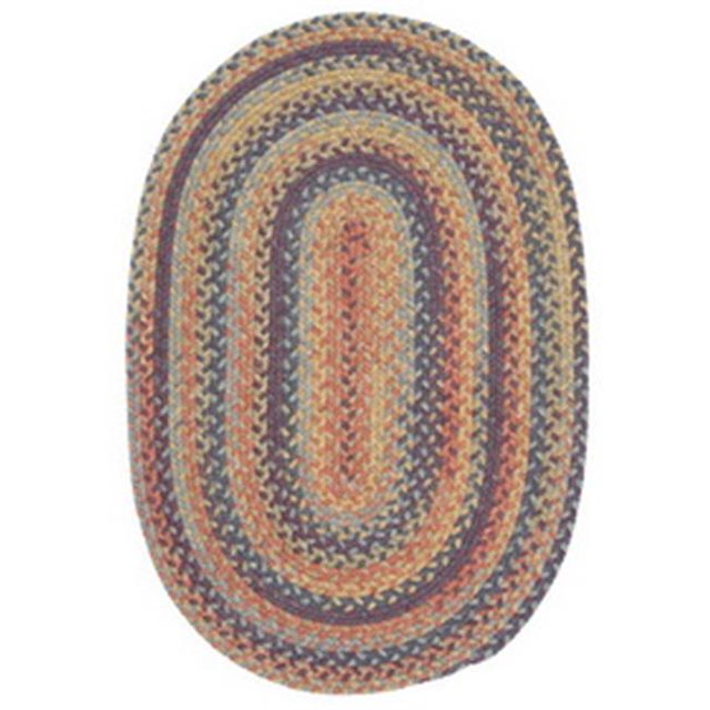 Colonial Mills Rug RU20R048X072 Rustica - Floral Burst 4 ft. x 6 ft. Braided Rug