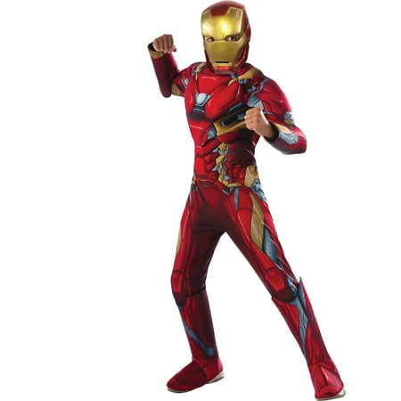Morris Costumes Boys Captain America 3D Iron Man Child Medium, Style RU620592MD