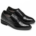 thumbnail image 4 of CMR CHAMARIPA Height Increasing Shoes Men's Elevator Shoes Men's High Heel Dress Shoes Black Leather Oxford Brogues 8CM/3.15 Inches, 4 of 5