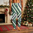 thumbnail image 7 of Men's Christmas Sleep Pants Plaid Jogger Drawstring Pajama Pants Elastic High Waist Comfortable Loose Sleep Pants, L, 7 of 7