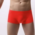 thumbnail image 2 of PEASKJP Men Panties Big and Tall Mens Trunks Underwear Boxer Briefs Short Leg Comfortable Underpants (Red,L), 2 of 4