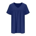 thumbnail image 6 of Scyoekwg Trendy Tops for Women Ladies Blouses Dressy Casual Loose Cute T Shirts Short Sleeve Trendy Going Out Tops Womens Summer Fashion, 6 of 8