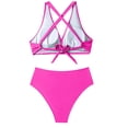 thumbnail image 7 of Bathing Suit for Women Two Piece Swimsuit High Waisted Bikini V Neck Front Two Piece Swimsuit Bathing, 7 of 7