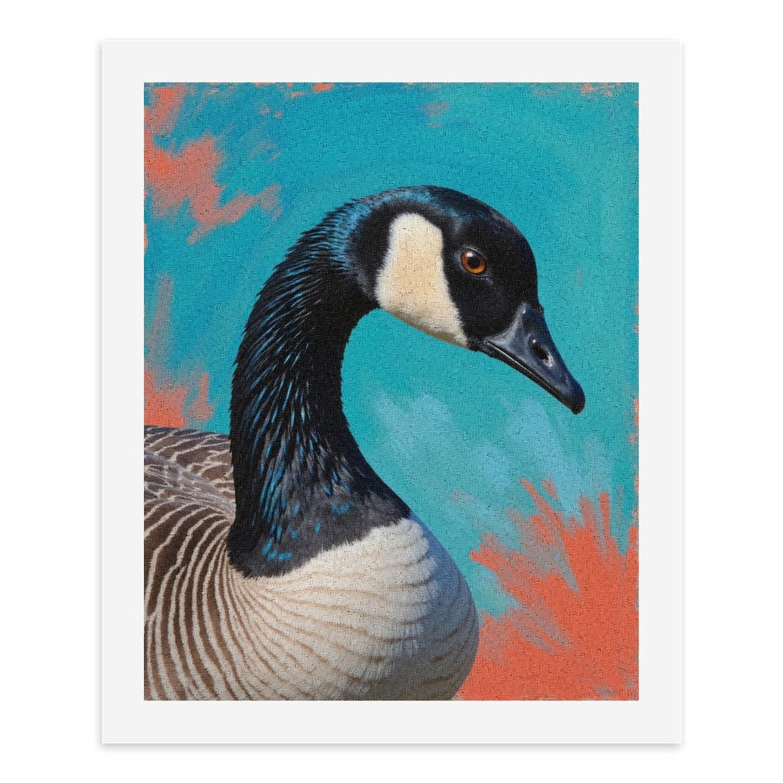 Paint by Numbers Kit for Adults, Colorful Goose Portrait Art Paint by Numbers, Easy Paint by Numbers Kit for Adults Beginner, DIY Adult Paint by Number Kits on Canvas, Home Decor