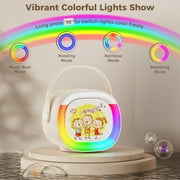 JAUYXIAN Karaoke Machine, Portable Home Singing Karaoke Speaker Sytem with RGB Light, Bluetooth Speaker with 2 Microphones