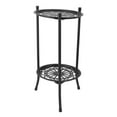 thumbnail image 1 of Plant Stand, 2 Tier Tall Metal Potted Holder Rack Robust Heavy Duty Corner Shelf Rustproof for Balcony Entryway Garden, 1 of 7