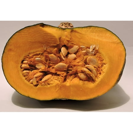 Canvas Print Cut Uniform Seed Yellow Half Pumpkin Stretched Canvas 10 x 14