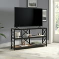 thumbnail image 6 of Evelyn&Zoe Celine Corner TV Stand with MDF Shelves for TV's up to 55", Blackened Bronze/Rustic Oak, 6 of 8